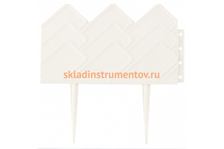 Бордюр "Кантри", 14x310 см, белый PALISAD Россия 65057