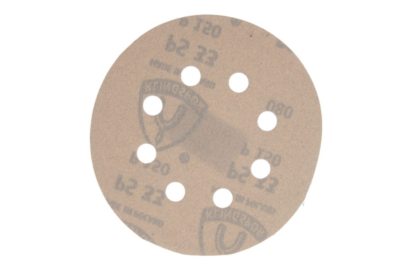 Круг шлифовальный на липучке для обработки красок, лаков и шпаклевок (125 мм; Р150; 8 отверстий) KLINGSPOR 150760