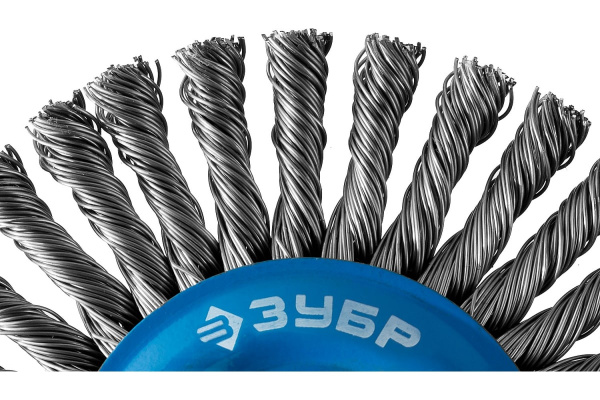 Щетка дисковая (115 мм; М14; плетеные пучки стальной проволоки 0.5 мм) Зубр 35192-115_z01