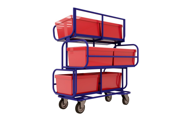 Тележка RUSKLAD 3-х ярусная для комплектовки заказов ТКЗ 200