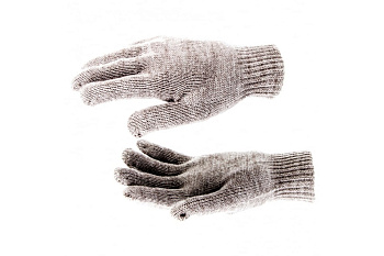 Трикотажные перчатки с двойной манжетой СИБРТЕХ, акрил, коричневые 68683