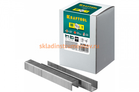 Закаленные скобы для степлера Kraftool тип 80 12 мм 5000 шт. 31780-12