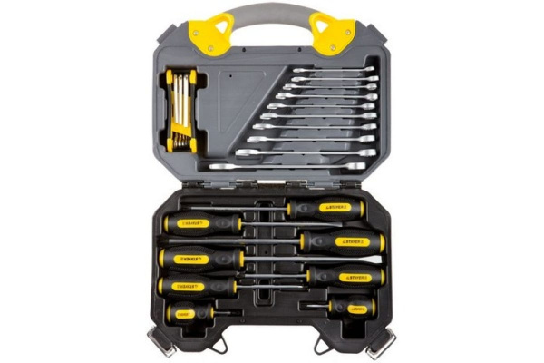 Набор инструментов, 26 предметов, STAYER PROFI 27710-H26