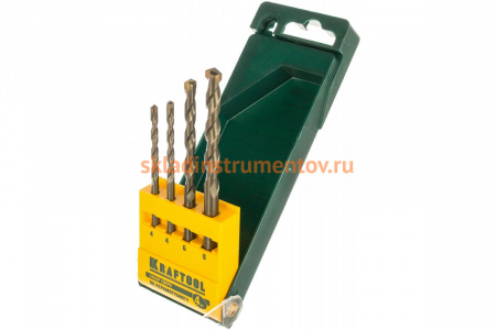 Набор сверл по керамограниту KRAFTOOL Expert 4 шт: 4-4-6-8  мм 29170-H4