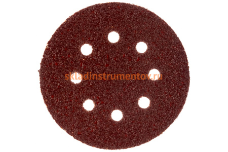 Круг абразивный на ворсовой подложке под липучку (5 шт; 125 мм; P24; 8 отв) MATRIX 73800