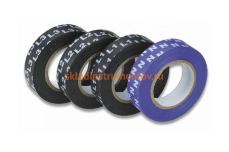 Изолента для идентификации фазы в наборе, ширина 15 мм, длина 10 м CIMCO 16 0205