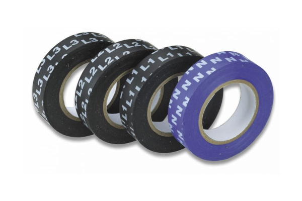 Изолента для идентификации фазы в наборе, ширина 15 мм, длина 10 м CIMCO 16 0205