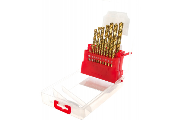 Набор сверл 19 шт. (1-10 мм; HSS) по металлу для электродрелей Зубр 29617-H19