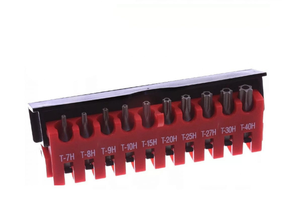 Набор бит TORX с отверстием Т7-Т40, 10 шт. FORCE 21012T
