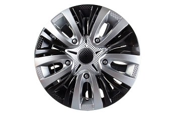 Колесные колпаки Airline 14 Лион Т серебристый/черный  AWCC-14-05