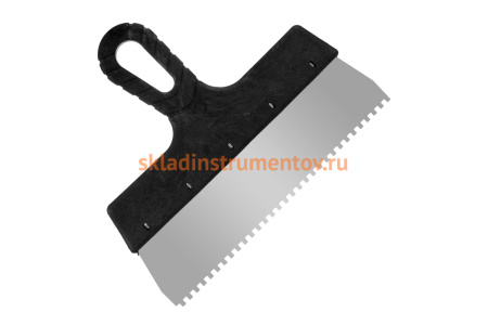 Фасадный зубчатый шпатель (250 мм, зуб 4x4 мм) РемоКолор 12-1-250