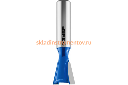 Фреза пазовая фасонная Ласточкин Хвост ПРОФЕССИОНАЛ (12.7х10х46 мм; угол 14 градусов; хвостовик 8 мм) Зубр 28748-12.7