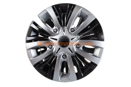 Колесные колпаки Airline 14 Лион Т серебристый/черный  AWCC-14-05