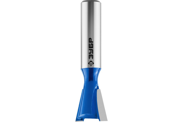 Фреза пазовая фасонная Ласточкин Хвост ПРОФЕССИОНАЛ (12.7х10х46 мм; угол 14 градусов; хвостовик 8 мм) Зубр 28748-12.7