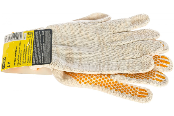 Перчатки "MASTER" трикотажные с защитой от скольжения (S-M) STAYER 11404-S