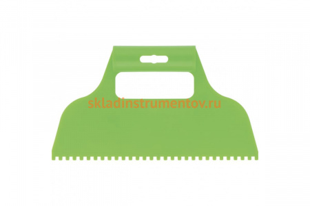 Пластмассовый шпатель для клея СИБРТЕХ зубчатый 4х4 мм 86014