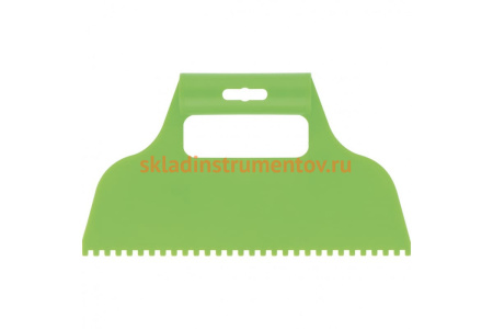 Пластмассовый шпатель для клея СИБРТЕХ зубчатый 4х4 мм 86014