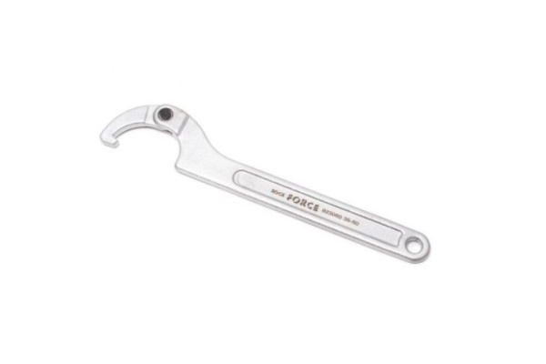 Раздвижной С-образный ключ с фиксатором и крюком под пазовую гайку ROCKFORCE 13-35 мм RF-823035