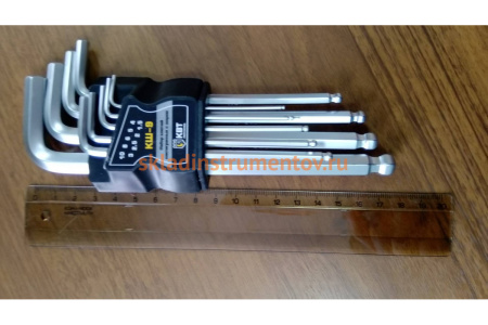 Набор шестигранных ключей с шаром КВТ КШ-9 78368