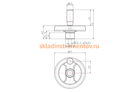 Маховик KIPP K0725.5100x10