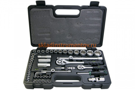 Набор торцовых ключей 1/4 дюйма + 1/2 дюйма, 55 шт HAUPA 110678