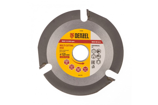 Диск пильный Мультирез (22.2х125 мм) для УШМ DENZEL 73398