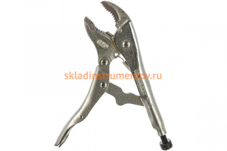 Зажим с фиксатором и закругленными губками 180мм KING TONY 6011-07R