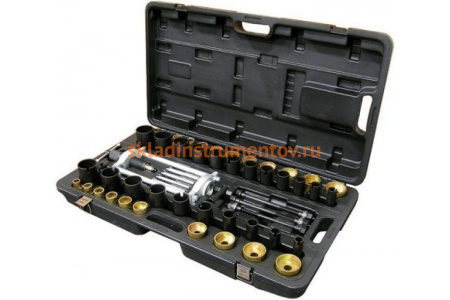 Набор оправок с ручным приводом для снятия/установки втулок рулевой сошки и сайлентблоков 50шт FORCE 950T1