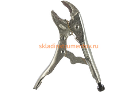 Зажим с фиксатором и закругленными губками 180мм KING TONY 6011-07R