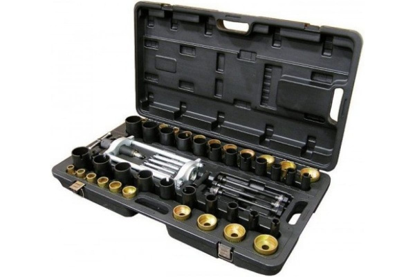 Набор оправок с ручным приводом для снятия/установки втулок рулевой сошки и сайлентблоков 50шт FORCE 950T1