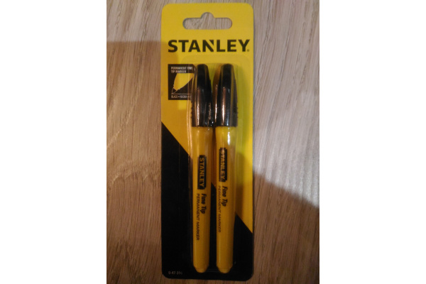 Набор маркеров с заостренным наконечником, черный 2 шт Stanley 0-47-316 Набор маркеров с заостренным наконечником, черный 2 шт Stanley 0-47-316