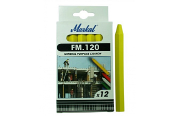 Восковой промышленный мелок Markal FM.120 универсальный, жёлтый 44010200 Восковой промышленный мелок Markal FM.120 универсальный, жёлтый 44010200