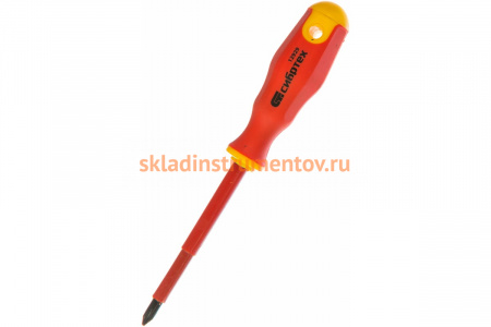Диэлектрическая отвертка СИБРТЕХ PH2*100mm 12929