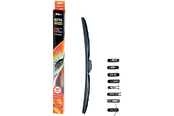 Гибридная щетка стеклоочистителя (450 мм/18 дюймов, 8 адаптеров) Airline AWB-H-450 Гибридная щетка стеклоочистителя (450 мм/18 дюймов, 8 адаптеров) Airline AWB-H-450