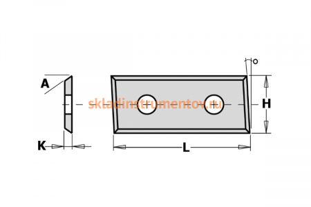 Нож твердосплавный F1730 (31.5x9х1.5 мм) CMT 790.315.00