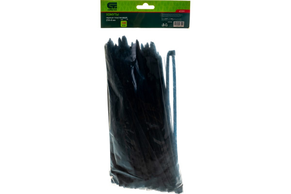 Пластиковые хомуты СИБРТЕХ, 250 х 8 мм, черные, 100 шт 45559