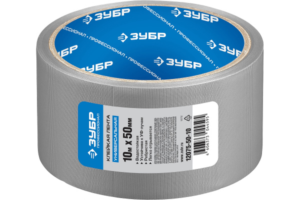 Универсальная водоотталкивающая лента Зубр "Эксперт" ребристая 50 мм х 10 м 12075-50-10