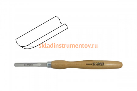 Резец токарный (14х105х345 мм; проходной полукруглый) NAREX 818010