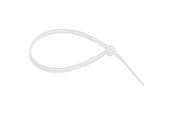 Хомуты СИБРТЕХ 200x3,6 мм, пластмассовые, белые, 100 шт 45527