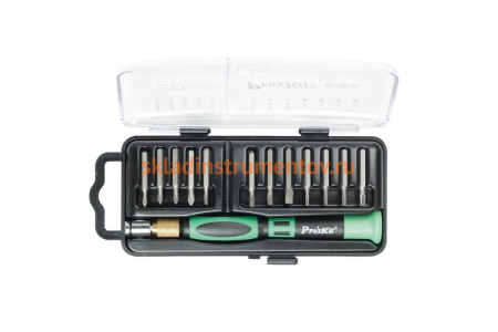Прецизионная отвертка со сменными битами 12шт. ProsKit SD-081E С00034095