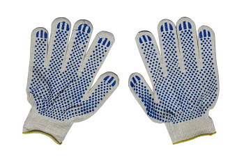 Перчатки из ПВХ Вихрь белые, 5 пар 73/4/1/3