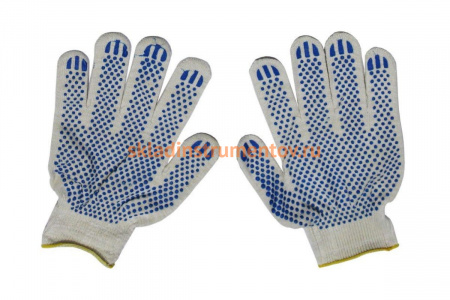 Перчатки из ПВХ Вихрь белые, 5 пар 73/4/1/3