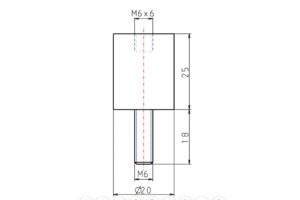 Резинометаллический буфер KIPP K0568.02002555
