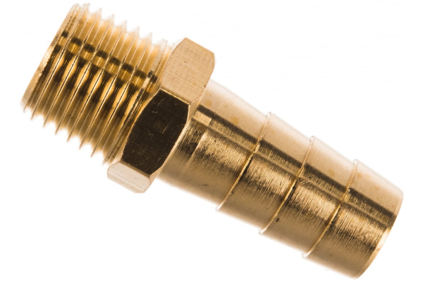 Штуцер пневматический (1/4"M - елочка 10 мм) ЭВРИКА ER-MH04/06