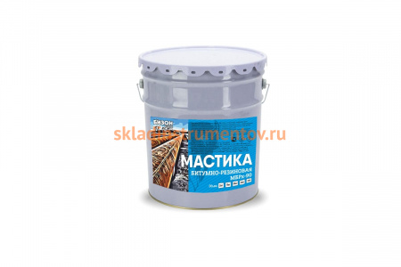 Битумно-резиновая мастика Бизон МБРх-90, 5 л 901305