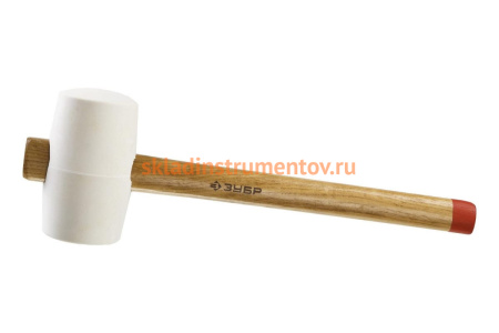 Резиновая белая киянка с деревянной рукояткой ЗУБР МАСТЕР 20511-680_z01