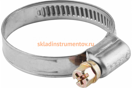 Хомуты Зубр ЭКСПЕРТ нерж. сталь накатная лента 9мм 12-20мм 5шт 3787-12-20