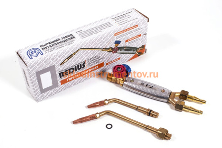 Ацетиленовая горелка с наконечниками № 1, 3 Г2-13 REDIUS 09103 Ацетиленовая горелка с наконечниками № 1, 3 Г2-13 REDIUS 09103