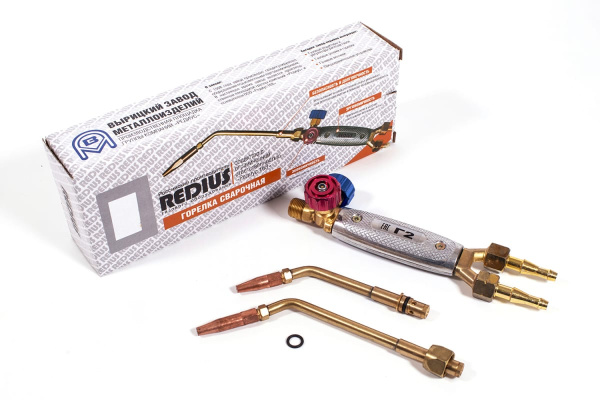 Ацетиленовая горелка с наконечниками № 1, 3 Г2-13 REDIUS 09103 Ацетиленовая горелка с наконечниками № 1, 3 Г2-13 REDIUS 09103