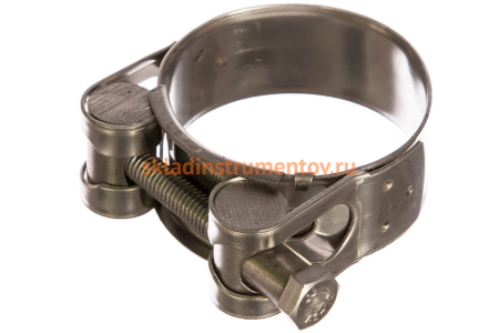 Металлические хомуты СИБРТЕХ, силовые, 48-51мм, ширина 22мм, шарнирный, W4, 2шт 475393